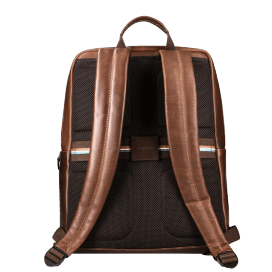Brando James Leather 3416 15 inch laptop backpack brown rear png