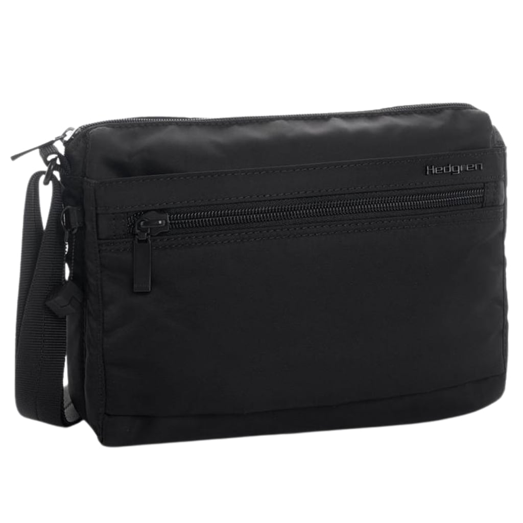 Hedgren Inner City Eye Medium Shoulder Bag Handbag HIC176M Black front3qrtr jpg
