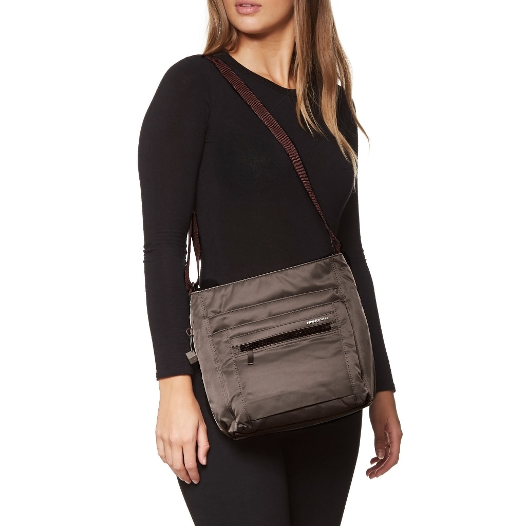 Hedgren Inner City Orva Crossover shoulder handbag HIC370 Sepia Brown lifestyle1 jpg