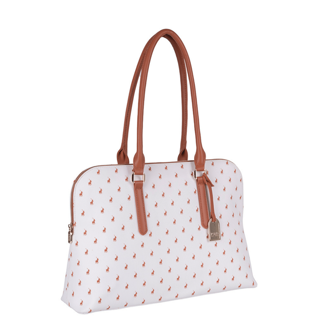 Polo New Iconic POS43280 Laptop handbag cream front3qrtr primary png