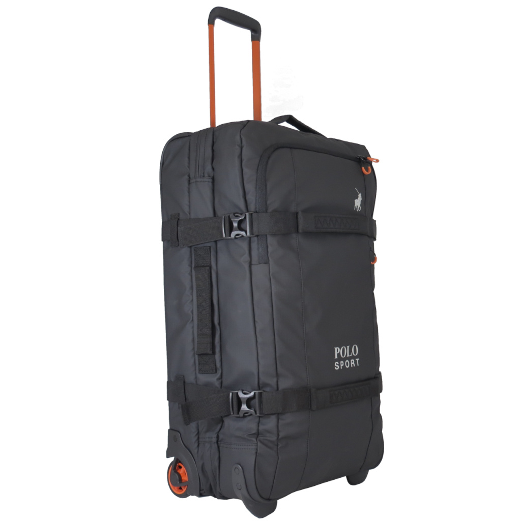 Polo Sport Trolley Duffle check in PSL20170 black front3qrtr jpg