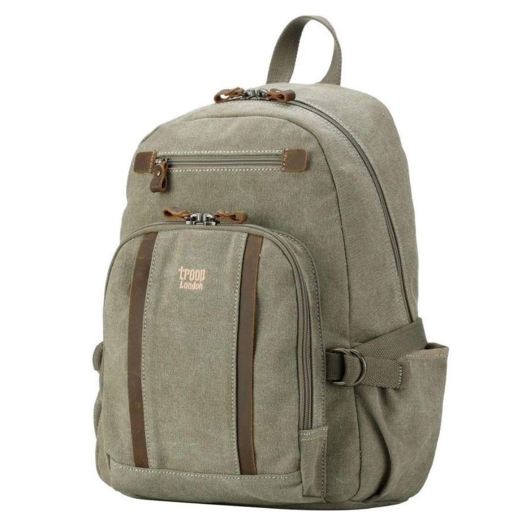 Troop of London Backpack 0256 khaki front3qrtr jpg