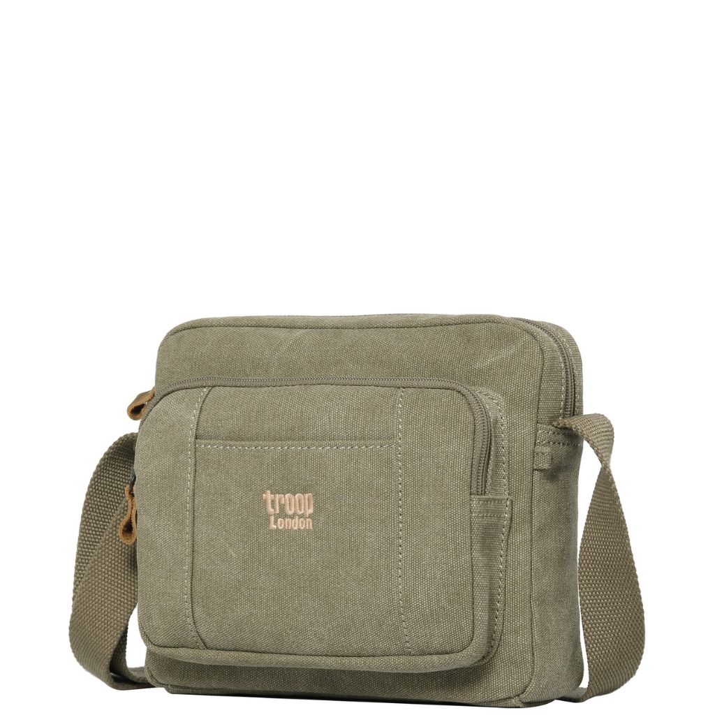 Troop Of London Classic Crossobody Trp0235 Khaki Front3qrtr Primary